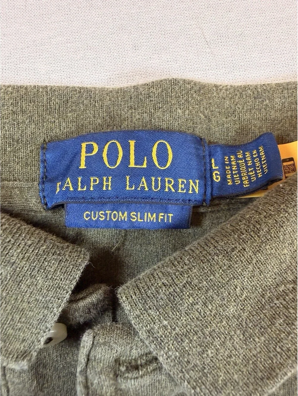 Lot of 2 Polo Ralph Lauren Polo Shirts Black Olive Green